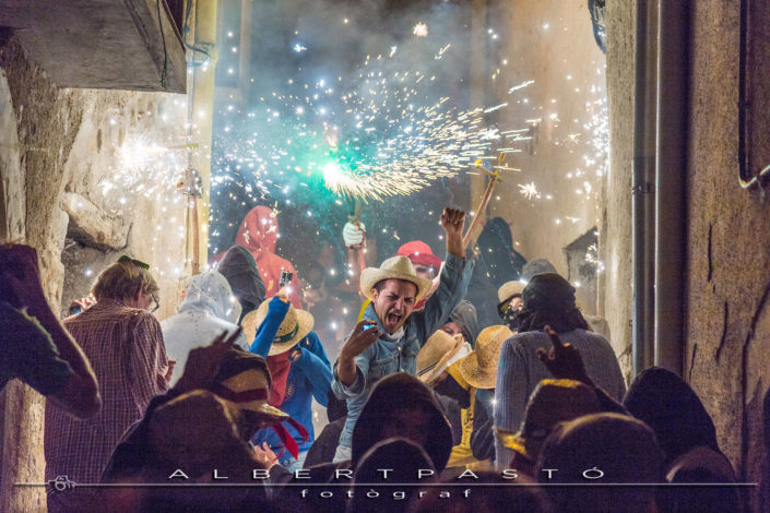 Cowboy al correfoc d'Àger